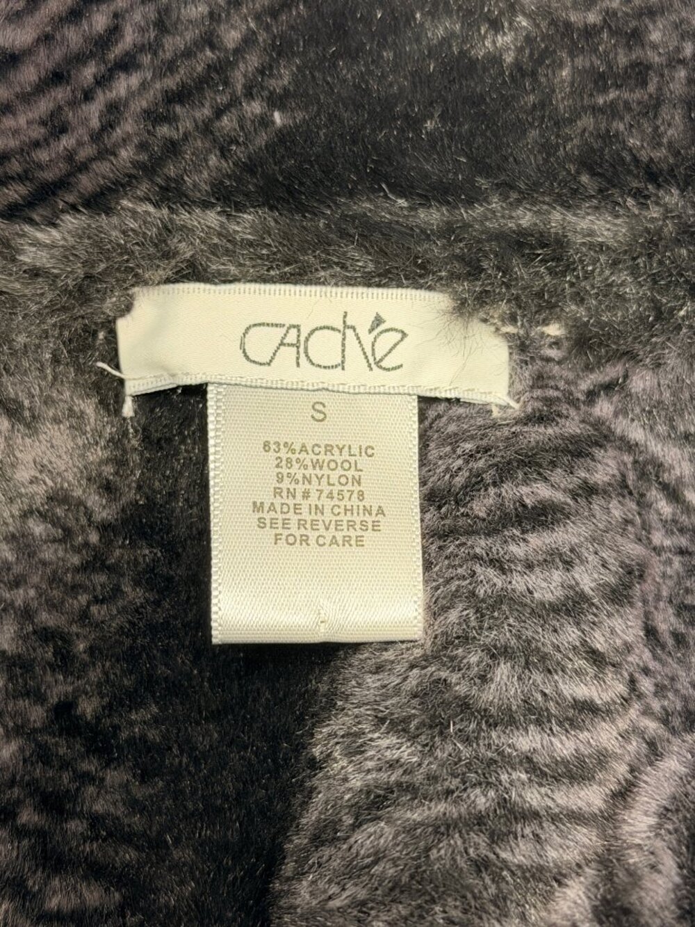 Cache Brown Faux Fur Snakeskin Moto Jacket Small - Picture 2 of 3